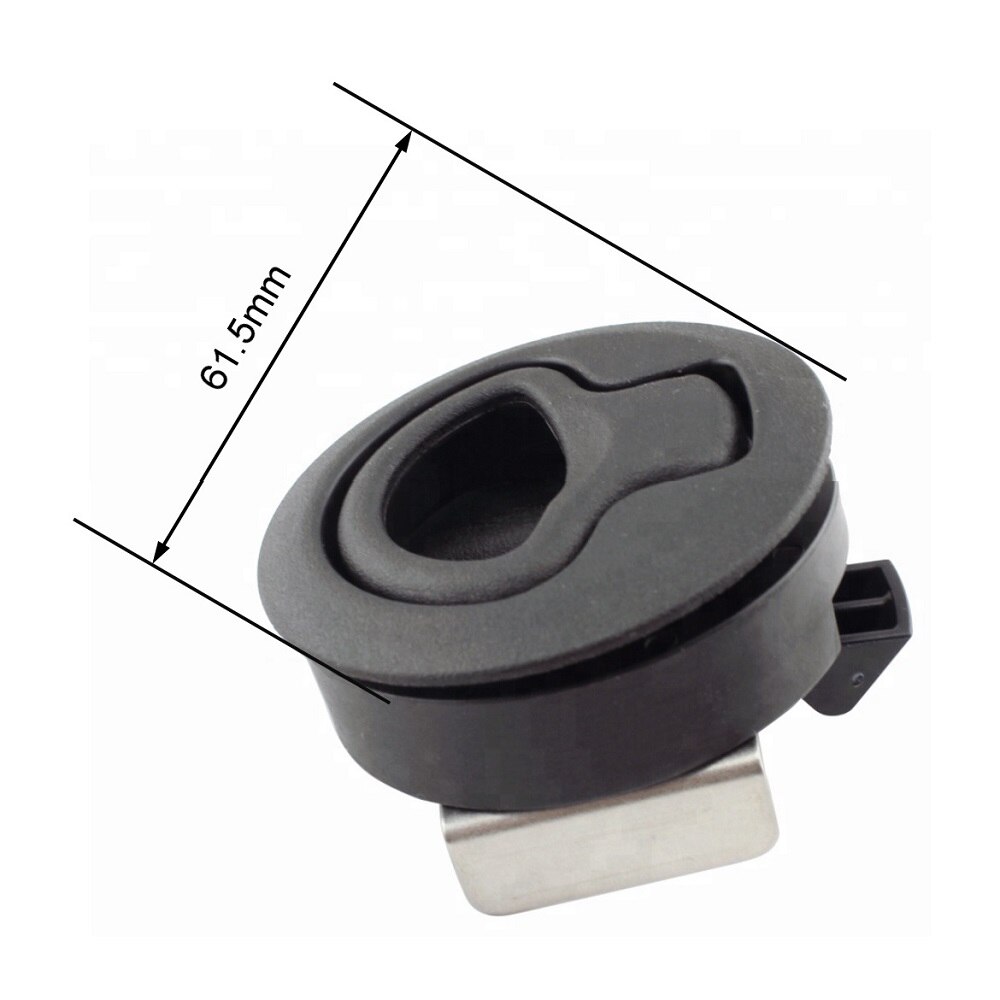 4PCS 2" ABS Plastic Black Round Slam Latch Door Latch Access Hatches For Boat Deck Hardware
