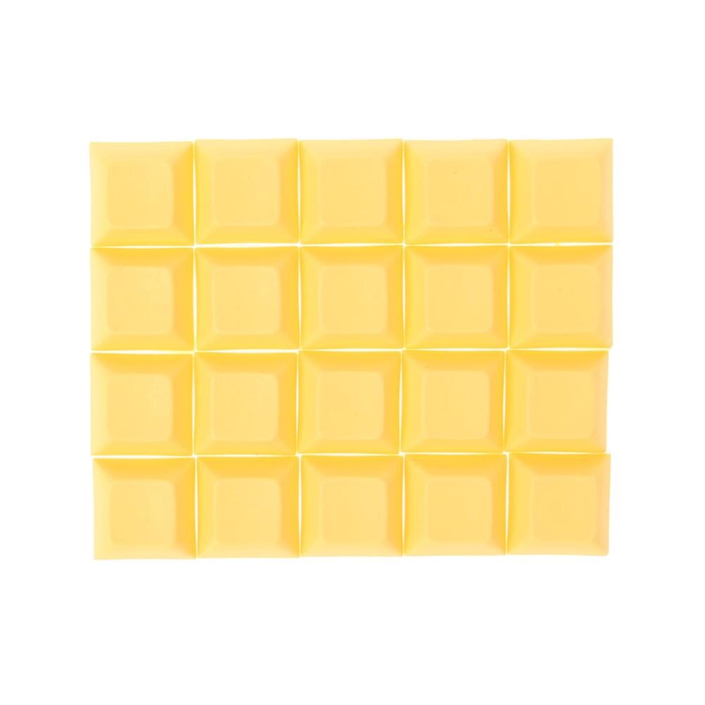 20x PBT Keycaps DSA 1u Blank Printed Keycaps do Mechanicznej Klawiatury Gamingowej: Żółty