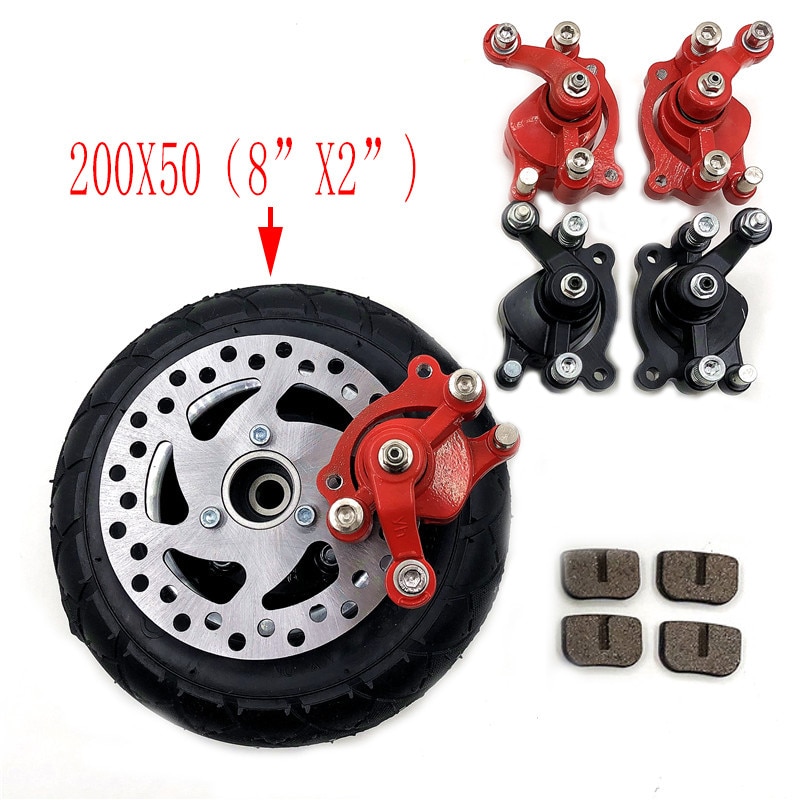 8" Electric Scooter Tyre With Wheel Hub with Brake disc 200x50 Inflation Tyre&inner tube Electric Vehicle Aluminium tire