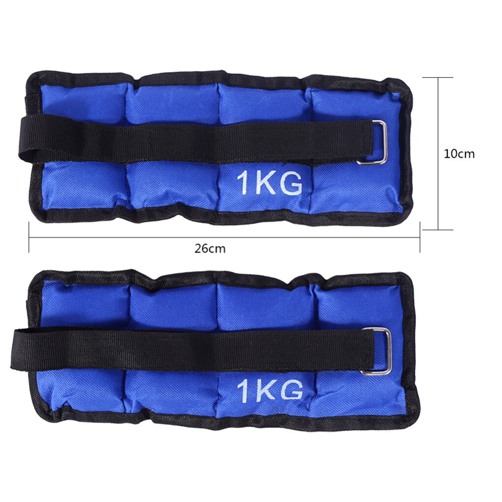 1kg/pair Wrist Ankle Weights Adjustable Sand Bag Weights Straps with Padding Exercise Fitness Running