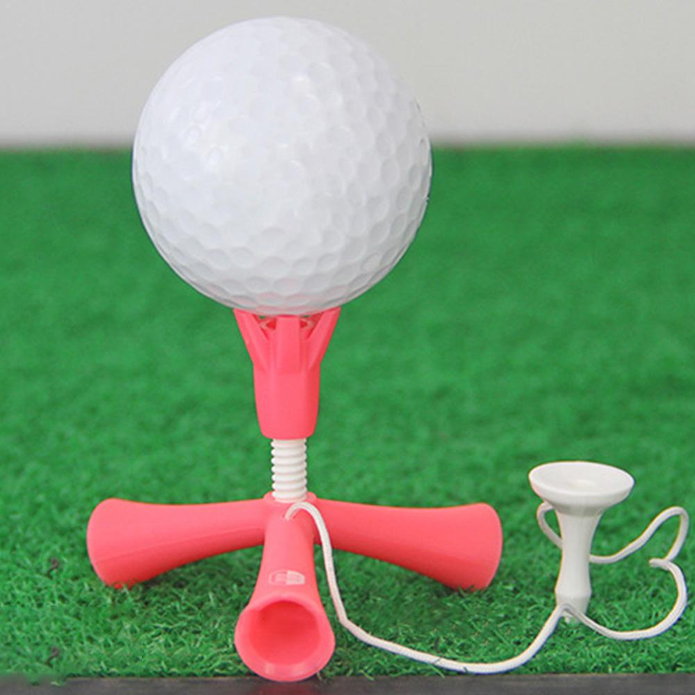10Set/Lot Tripod Golf Tee Holder, Adjustable Standing Golf Sports Tees Golf Ball Rubber Tee Holder Practice Tool for Training