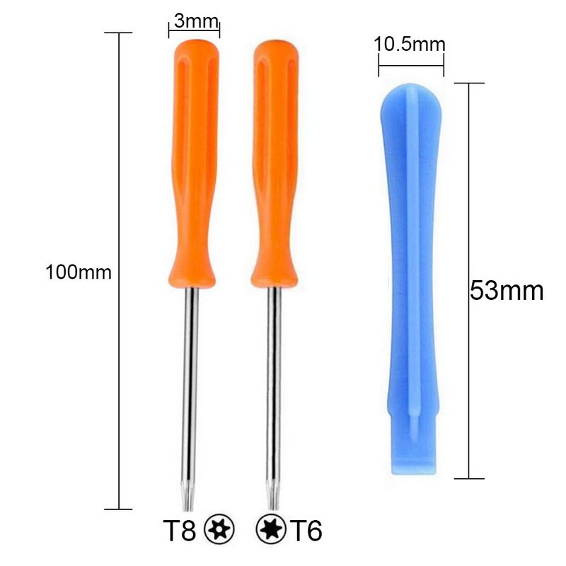 Security Screwdriver For Xbox 360One PS3 PS4 Controller Console Repairing Opening Tool Torx Screw Driver T6 T8H Crowbar 3pcs/set