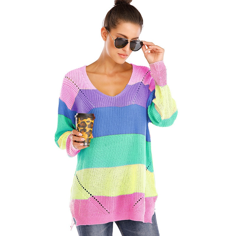 Autumn Clothes Maternity Sweaters Knitting Striped Pregnant Sweater Pregnancy Knitted Worm Pregnant Sweater Pullover Coat Jacket: pink 