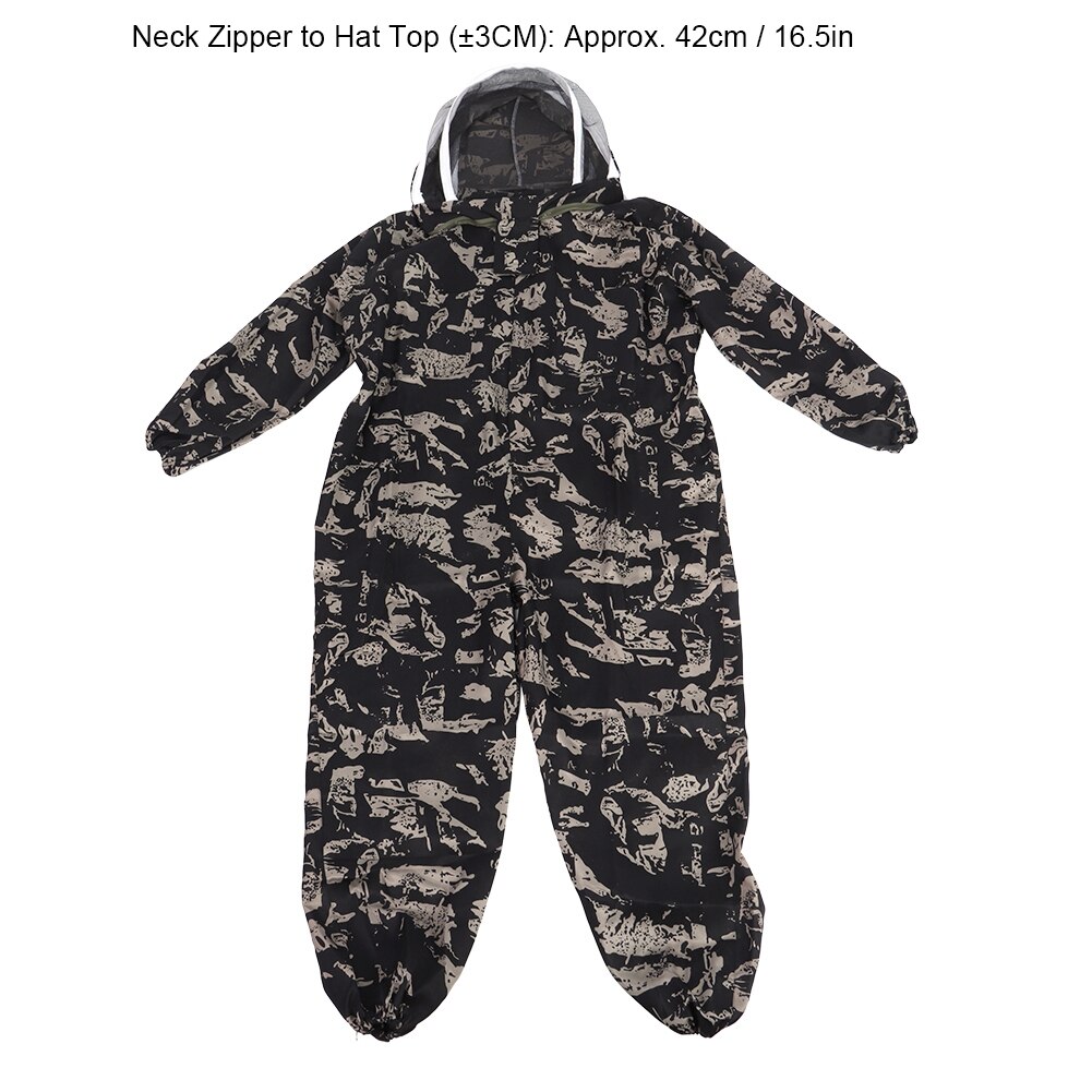 Beekeeping Suit Protective Clothing Beekeeper Smock Suit One-Piece Beekeeping Uniform Veil Protection Outfit Beekeeper Equipment