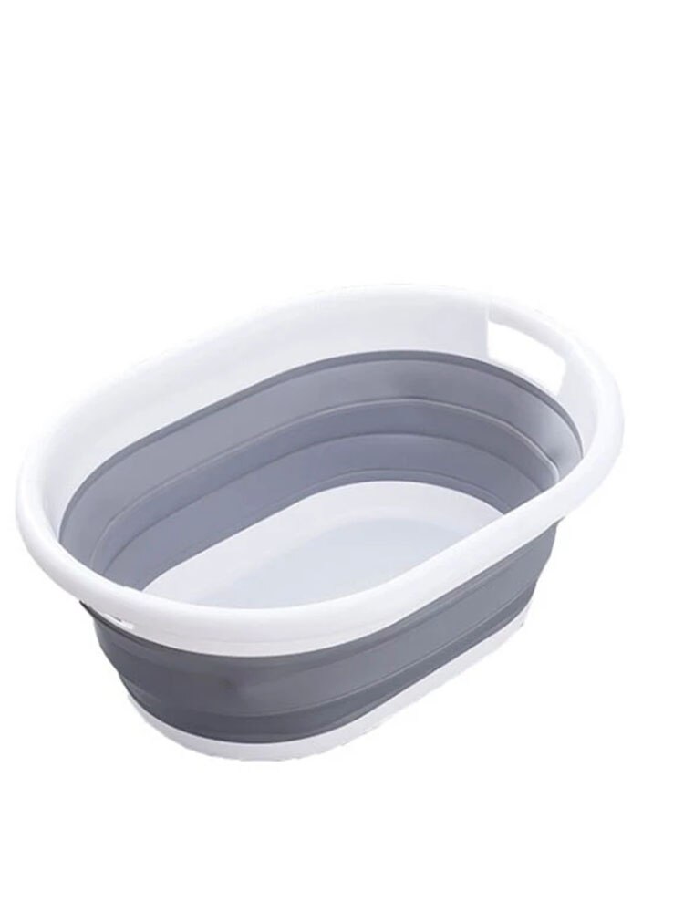 Cesto Portabiancheria Pieghevole In Plastica Con 3 Manici Sammart Da 57 L 15 Galloni Vasca Ovale Vasca Di Lavaggio Portatile Cesto Portab~p113375792