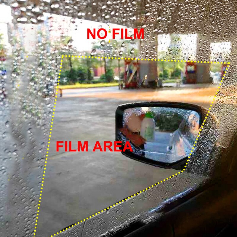 2 st/set anti-im bil spegel fönster klar film anti-ljus bil backspegel skyddsfilm vattentät regntät bil klistermärke