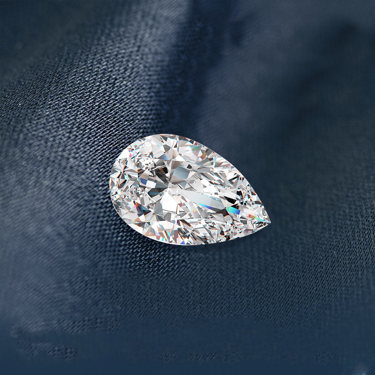 Szjinao-piedra moissanita en forma de pera, Diamante en forma de pera, Color D, 0,1 CT, 1,5x3mm, VVS1, sin definición, 10 Uds.