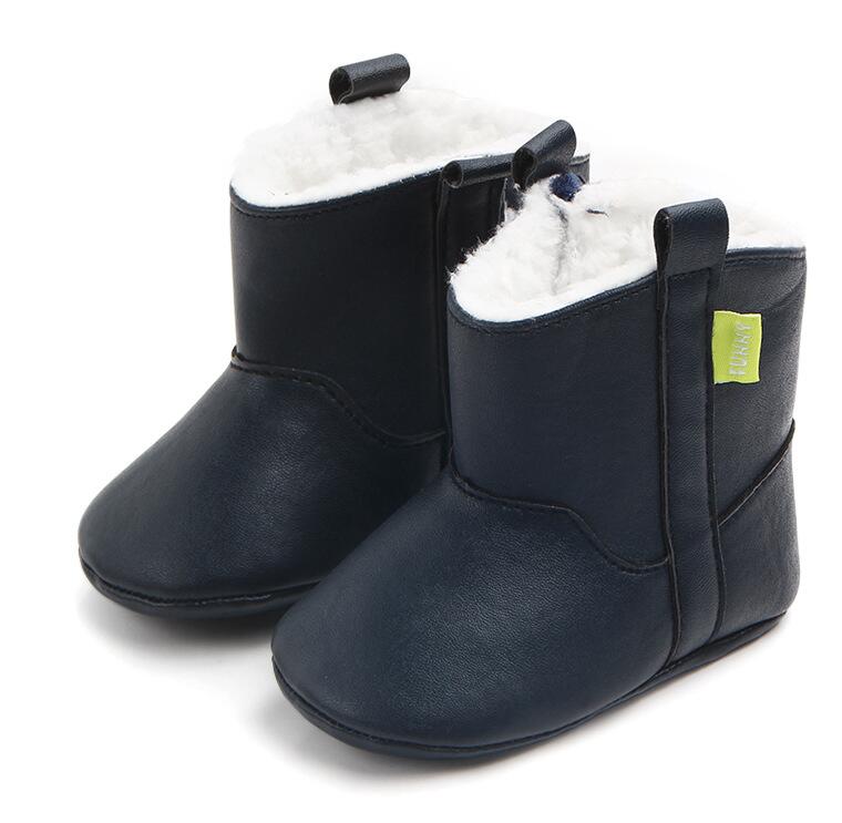 -né doux semelle bling coton tissu bébé bottes nouvelle offre spéciale hiver bébé chaussures confortable bébé fille garçon botte: dark blue / 2