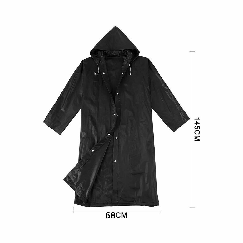 D5 Rain Sport Suits 145*68CM EVA Unisex Raincoat Thickened Waterproof Rain Coat Women Men Black Camping Waterproof Rainwear Suit