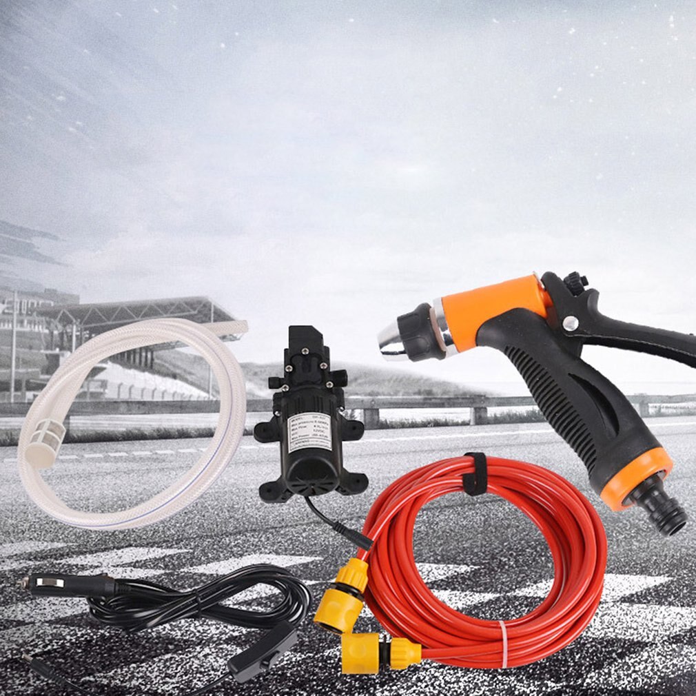 12V 65W Portable High Pressure Portable Car Wash Water Pump Sprayer Kit Car Washing Water Pump Cleaner Sprayer Kit