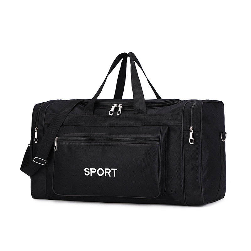 Waterproof Men Sport Travel Bag Women GYM Bags Red Yoga Fitness Bag Unisex Handbag Large Capacity Nylon Duffle Bag XA165K: Black