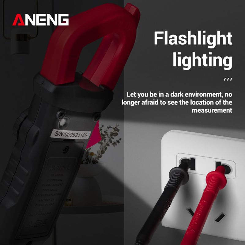 6000 Counts True RMS Clamp Meter Digital Multimeter w/ Square Wave Output Diode MOLC