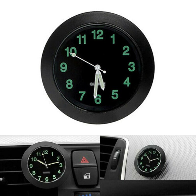 Schwarz Auto Uhr Luft entlüften Quarz Analog Uhr Dekor Clip Ersatz Teile