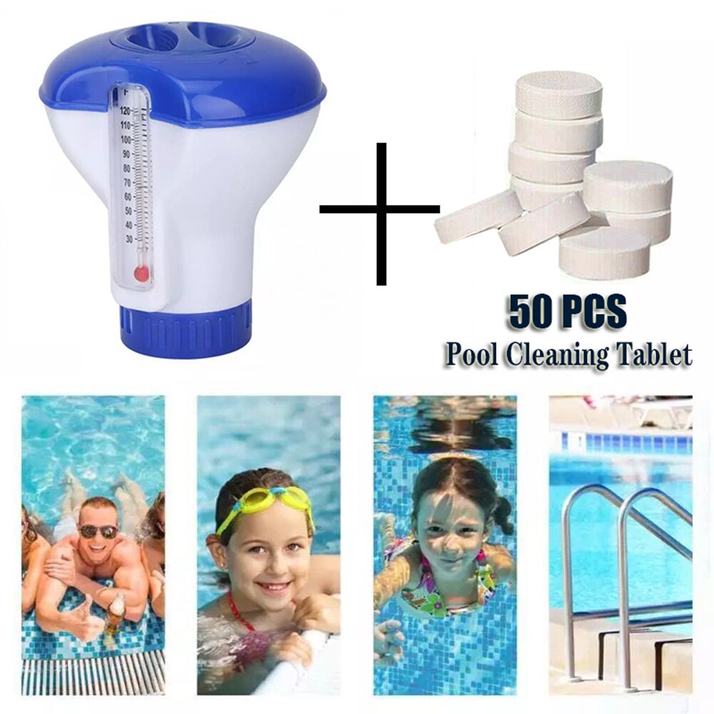 Basen piscine Spa tablette de chlore automatique distributeur flottant tablette instantanée flotteur thermomètre doseur automatique nettoyeur de piscine
