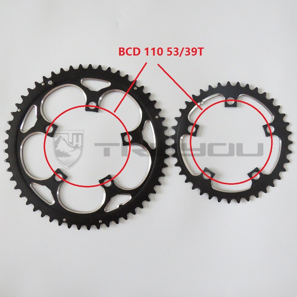 Kettingblad bcd 110 53t 50t 48t 46t 39t 34t kettingblad racefiets vouwfiets kettingbladen cnc voor dubbele schijf