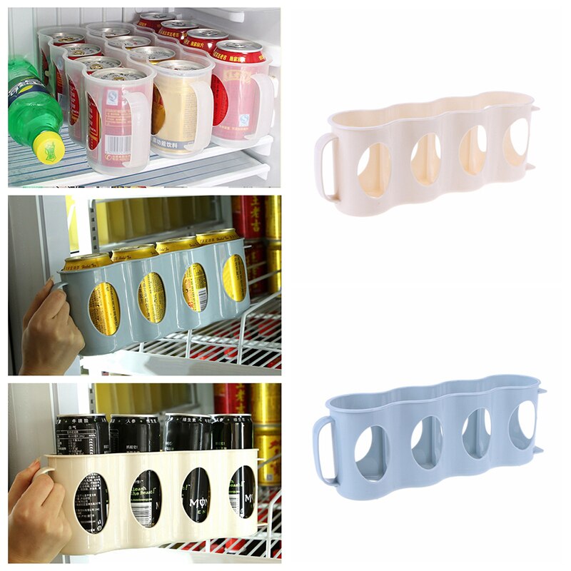 Fridge Drink Bottle Holder Beer Soda Coke Drink Can Storage Box Fridge Refrigeration Organizer Kitchen Durable Food Container