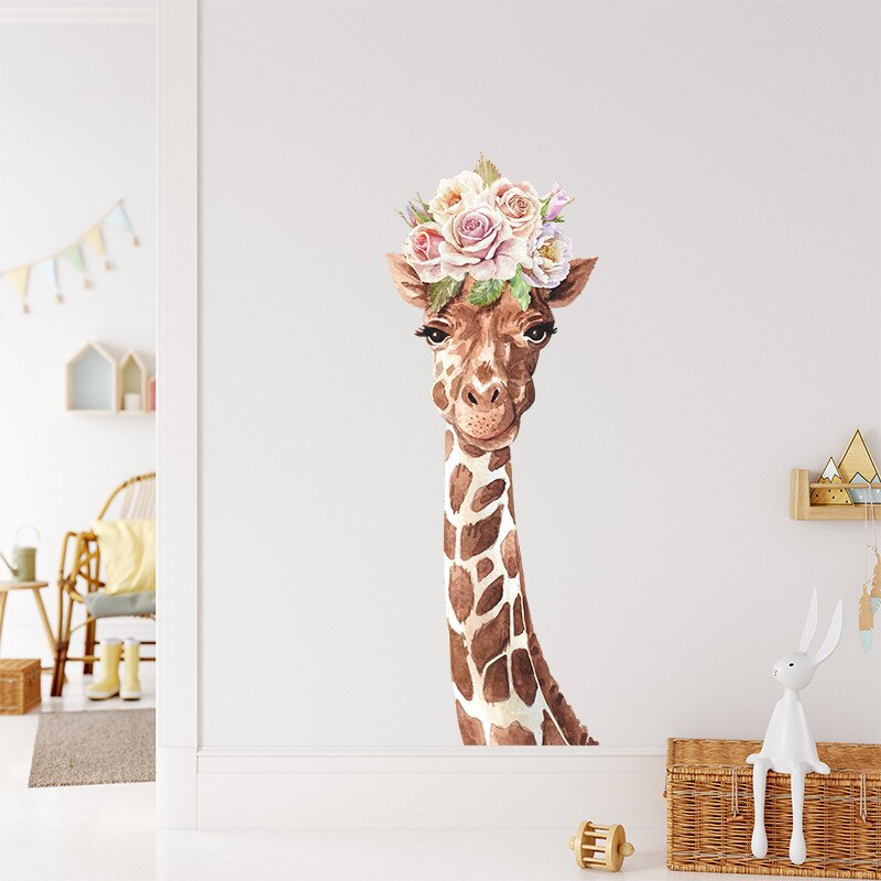 Lovely Giraffe Removable Wall Stickers Home PVC Decals Mural for Nursery Kids Baby Bedroom Living Room Wallpaper Decor
