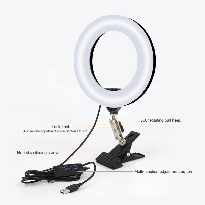 6/8/10 Inch Ring Light Computer Monitor Light,USB Stepless Dimming Screen Hanging Light E-Reading LED Task Lamp With No Glare