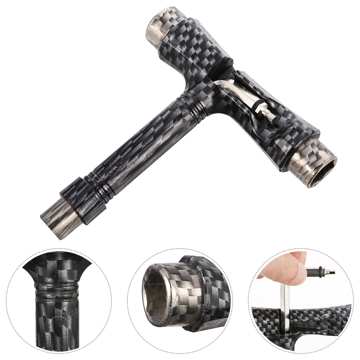 All-in-One Skate Tools Multi-Function Portable Skateboard T Tool Accessory
