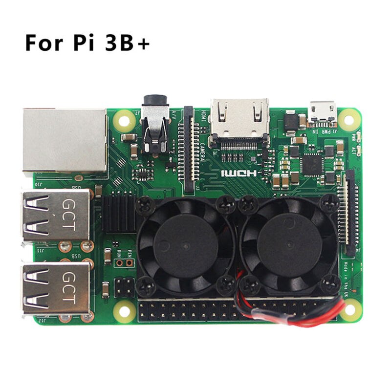 Raspberry Pi Dual Fan With Heat Sink Ultimate Double Cooling Fans Cooler For Raspberry Pi 3 Model B+ Plus Or 3B