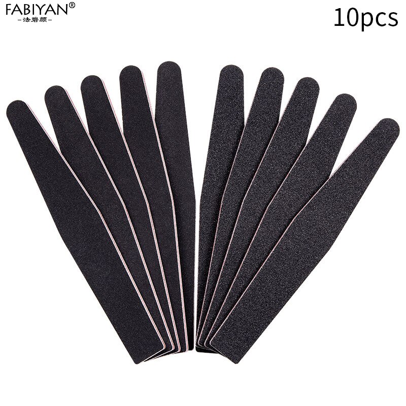 5Pcs/10 Stks/partij Nagelvijl Schuren Buffer Schuurpapier Uv Gel Polijstmachine Black Double Side Slijpen Polijsten Manicure Pedicure tool: 10Pcs Diamond