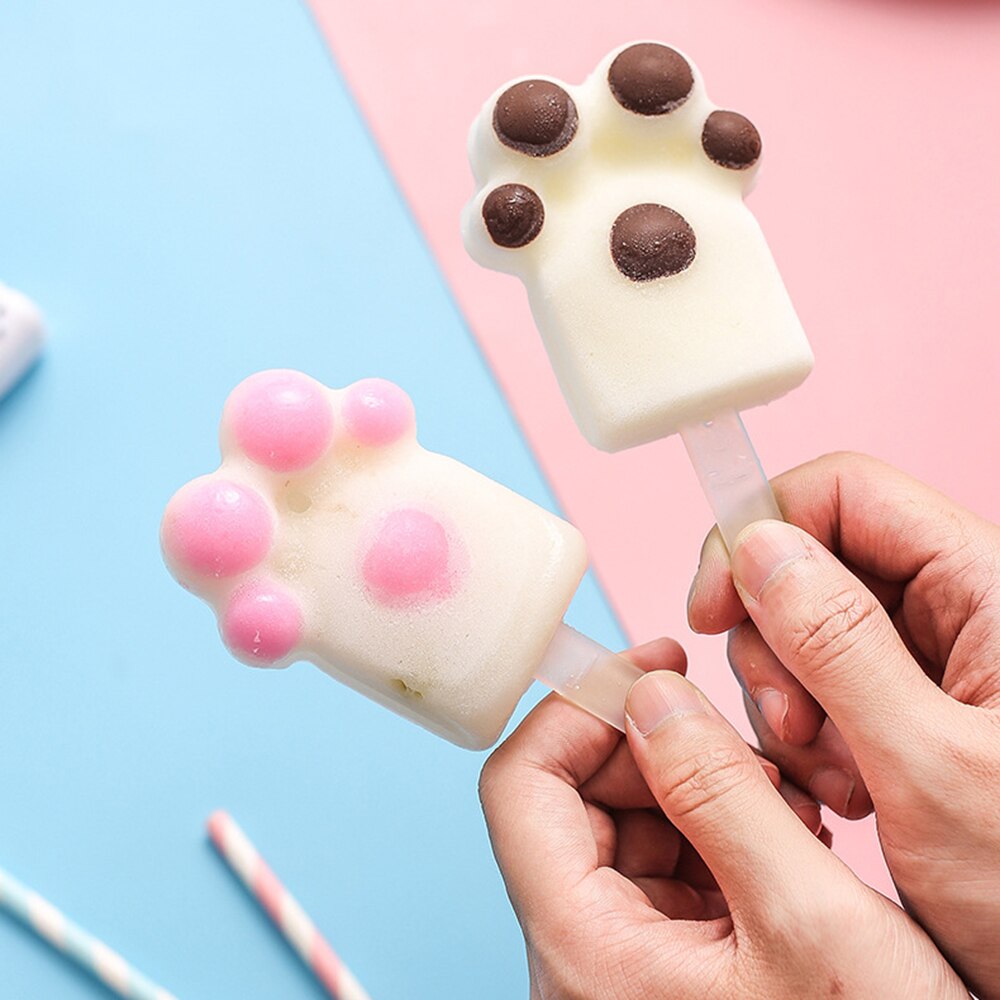 Cat's Claw Ice Cream Mold - Silicone Popsicle Maker - DIY Homemade Fruit Juice Ice Pop Mould
