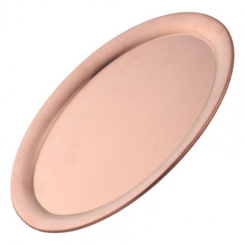 Unique Processing Stainless Steel Snack Dessert Dining Plate Family Party Supplies: Rose Gold