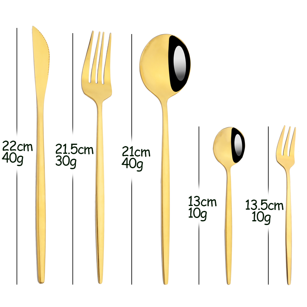 24pcs Cutlery Set Blue Silver Dinnerware Set Stainless Steel Silverware Knife Fork Spoon Tableware Flatware Set Dishwasher Safe