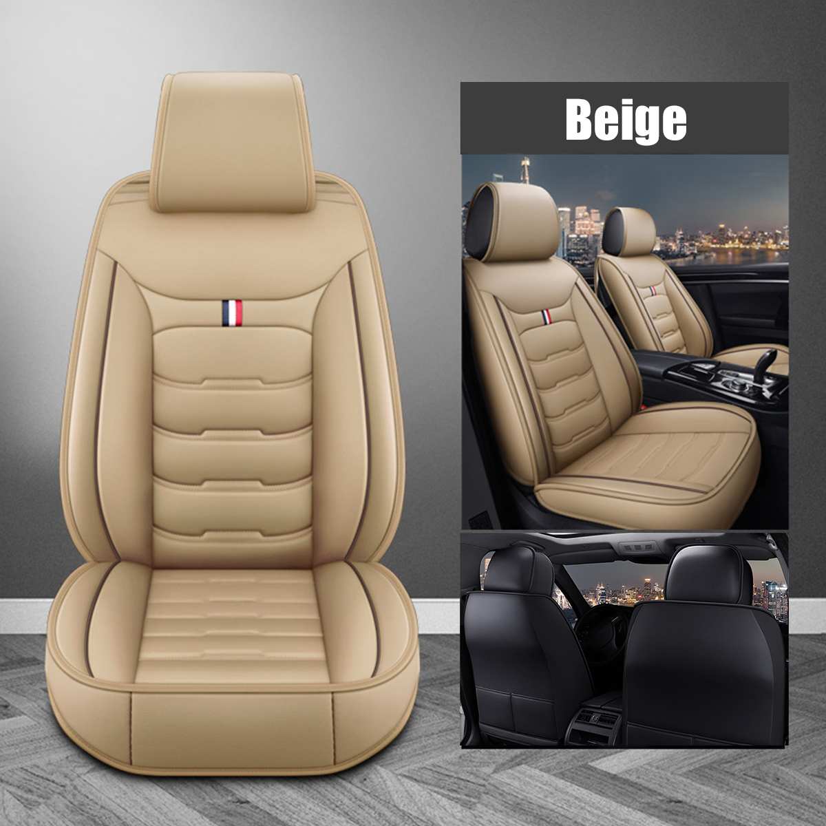 Pu Leer Auto Accessoires Auto Stoelhoezen Set Universele Front Stoelhoezen Kussen Interieur Auto Stoel Stoelen Protector Mat: Type5