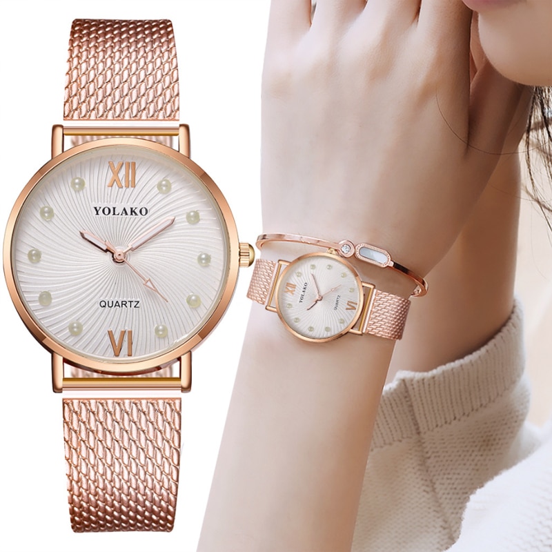 Luksus mærke ur dame armbåndsur simpelt quartz ur klassisk dame casual ur