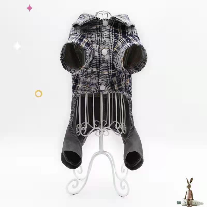 Ropa de primavera y otoño para perro, mono de rejilla para gato y perro, peleles para perros pequeños, camisa para cachorro, pomeraniano osito, chihuahua, caniche