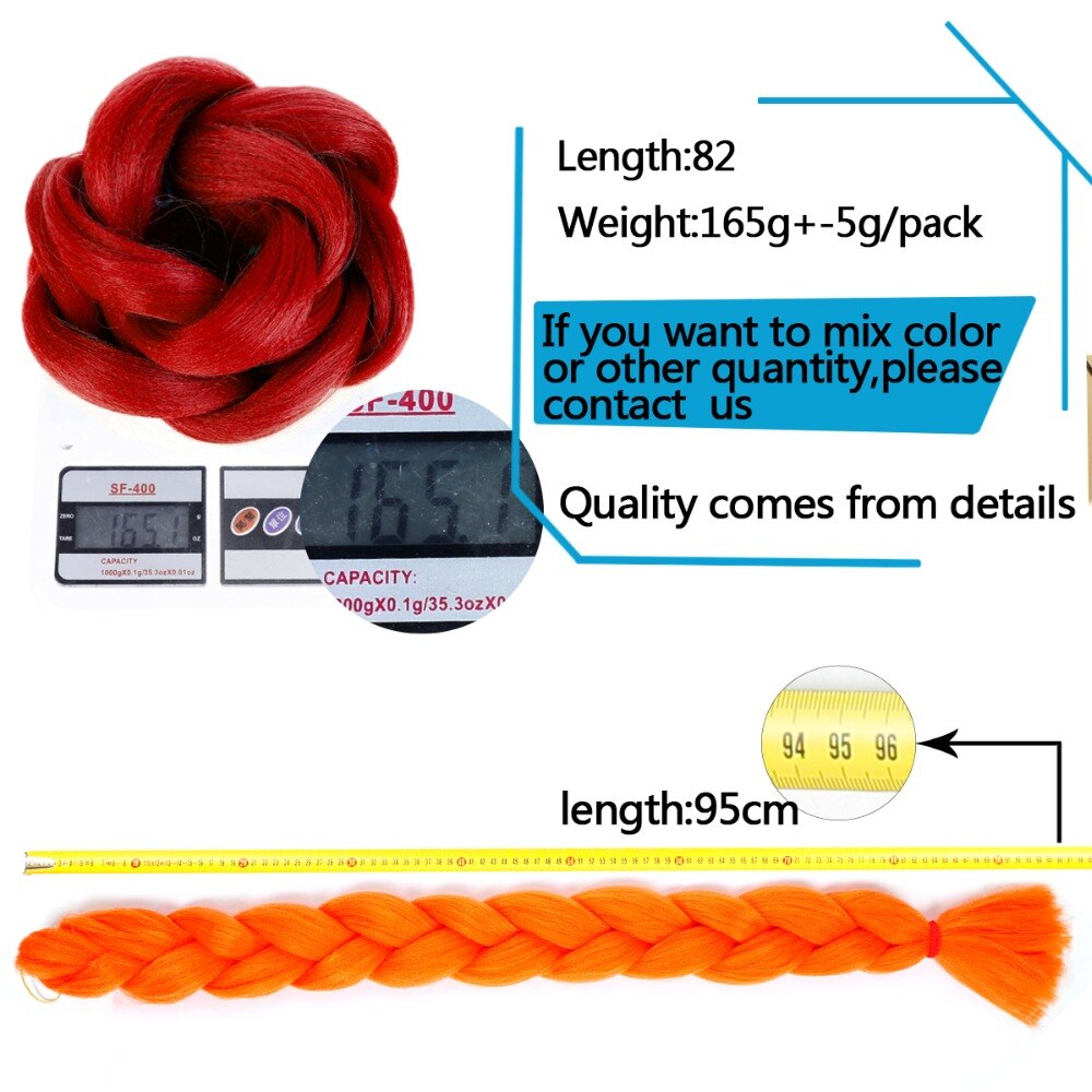 AOSIWIG 165g/pack Synthetic Super Jumbo Braiding Hair Crochet Purple Blue Braids Hair Extension Expression Rainbow Braiding Hair