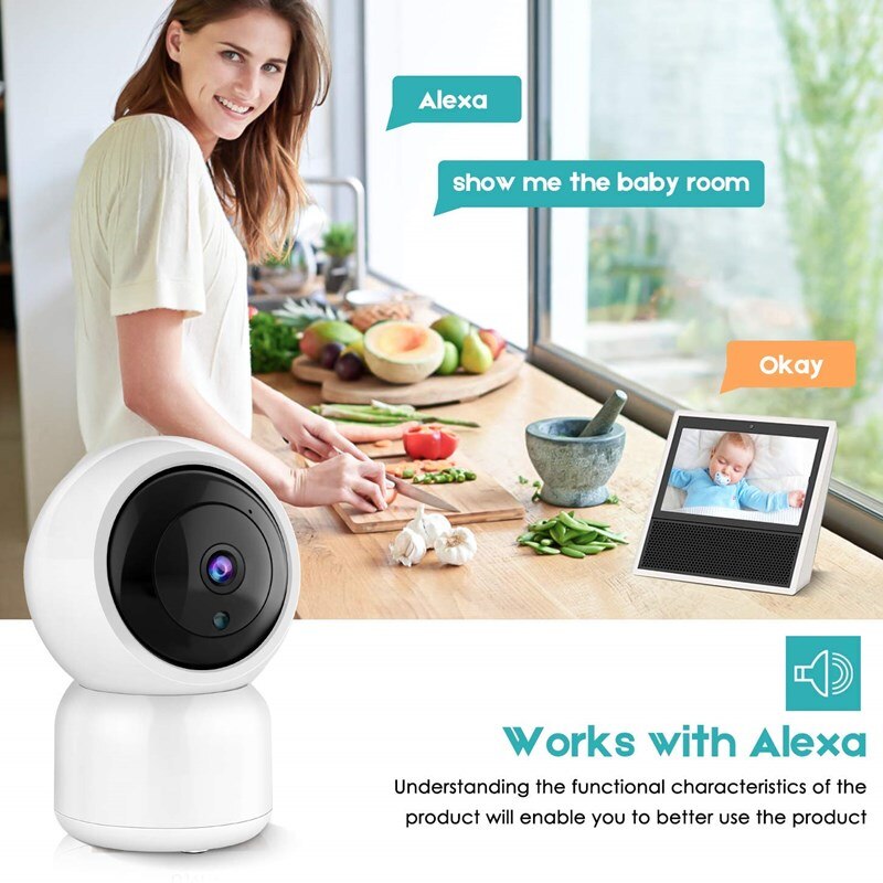 1080P Tuya WiFi IP Smart Camera Alexa Google Camera For Phone Indoor Home Security Motion Detect Auto Tracking Baby Care Monitor