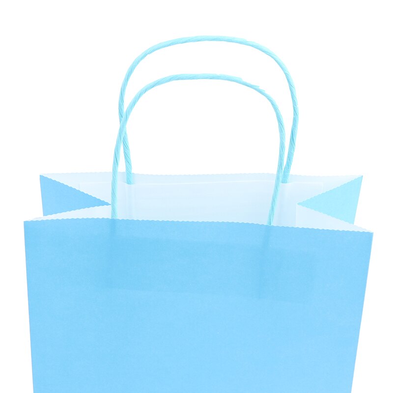 Effen Kleur Paper Party Bags Kraft Tas Met Handgrepen Recyclebaar Tas
