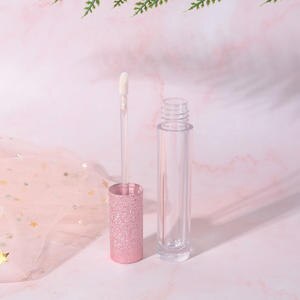 Tube vide pour Gloss à lèvres 6ml avec capuchon rose pailleté, bouteille en plastique pour Gloss à lèvres, flacon d'échantillon, conteneur de cosmétiques, outil de maquillage de beauté 1 pièce: pink