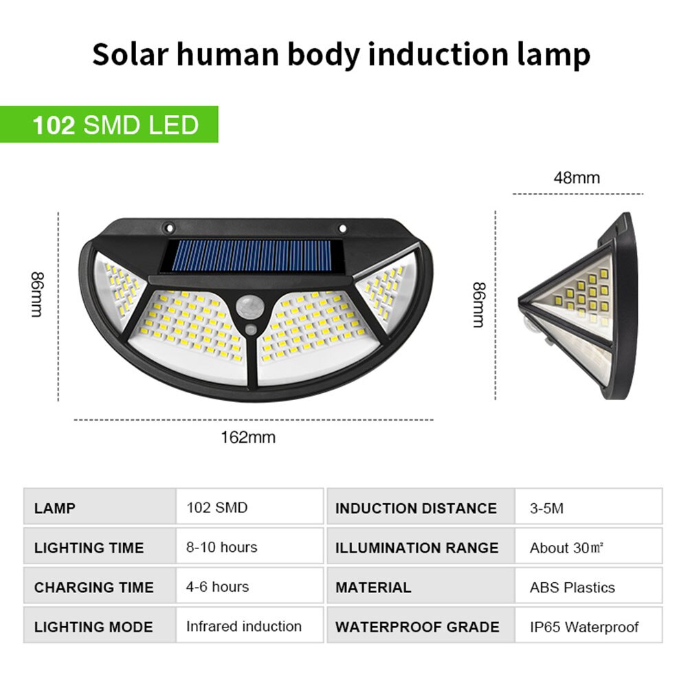 Practical Solar Light Outdoor Solar Lamp Multi-functional Durable Sunlight Waterproof PIR Motion Sensor Streetlight