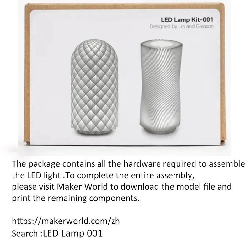 Para laboratorio de bambú kit de lámpara LED 001 hardware bambulab piezas de luz ratón inalámbrico modelo DIY sin impresión 3D