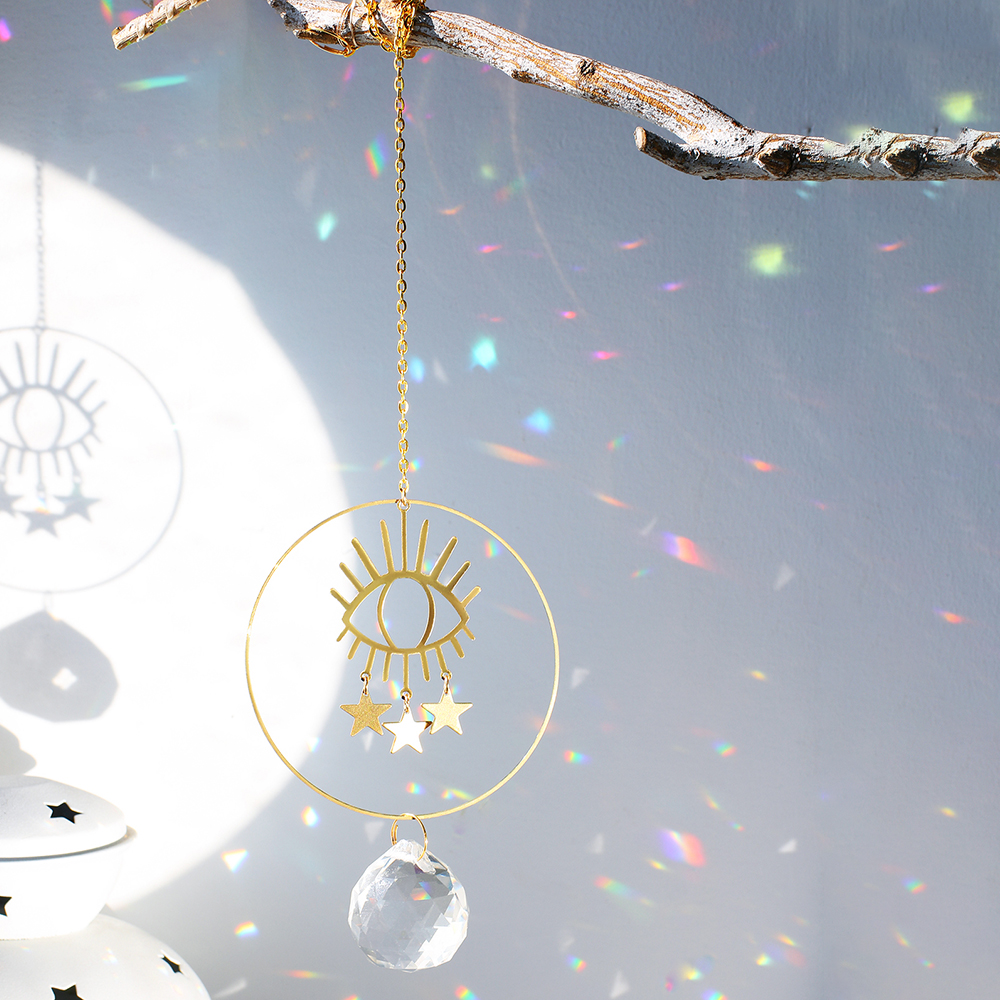 Eye Suncatcher Tuin Decoratie Outdoor Crystal Light Catcher Regenboog Opknoping Boho Inrichting Rainbow Maker Windows Suncatcher