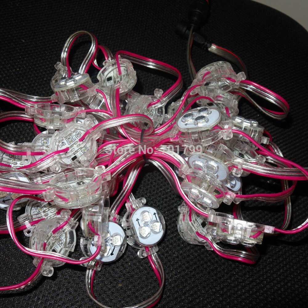 30mm diameter; 12V;UCS1903;addressable led smart module;0.72W;RGB full color;transparent cover