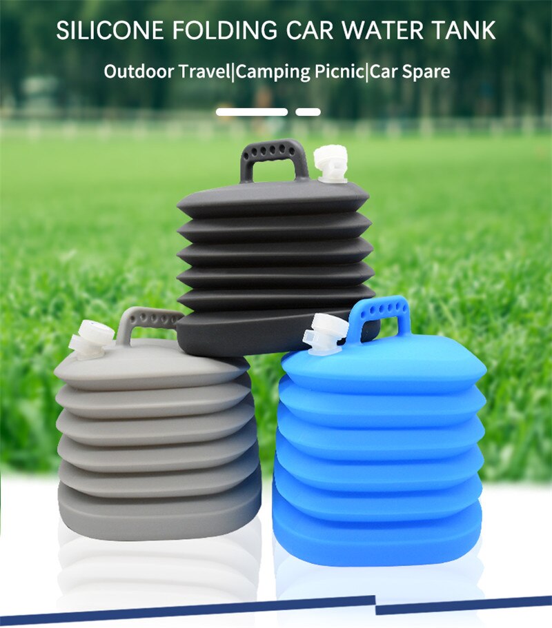 Outdoor Emmer Auto Draagbare Water Tank 14.5L Grote Capaciteit Huishoudelijke Opvouwbare Siliconen Water Opslag Emmer Auto Accessoires