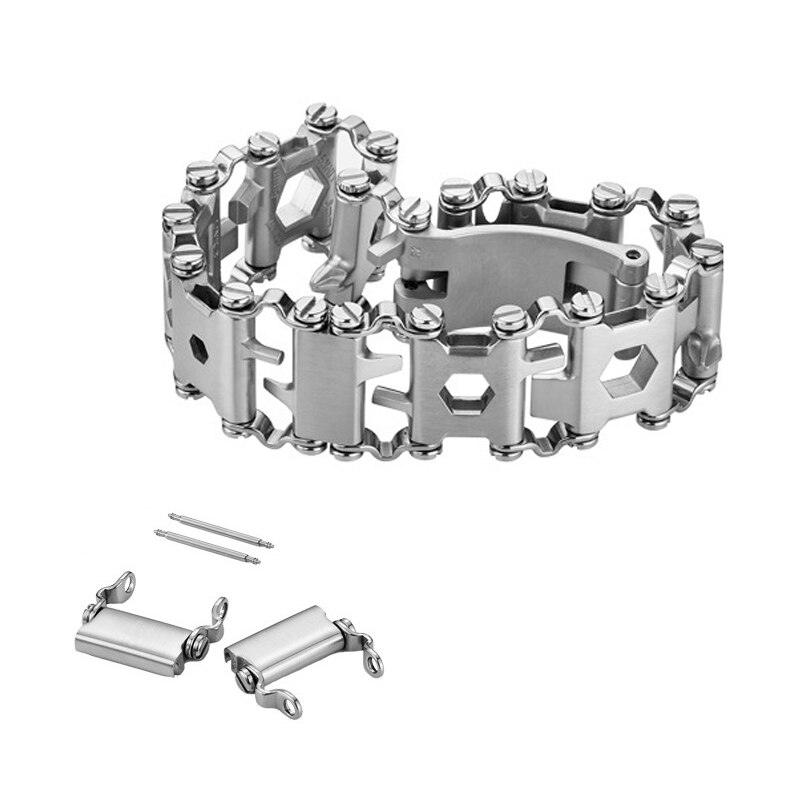 Stainless Steel Multifunction Tool Bracelet For Apple Watch Band Iwatch Strap 29in1 Multi Tool Outdoor Bolt Driver Kits Travel