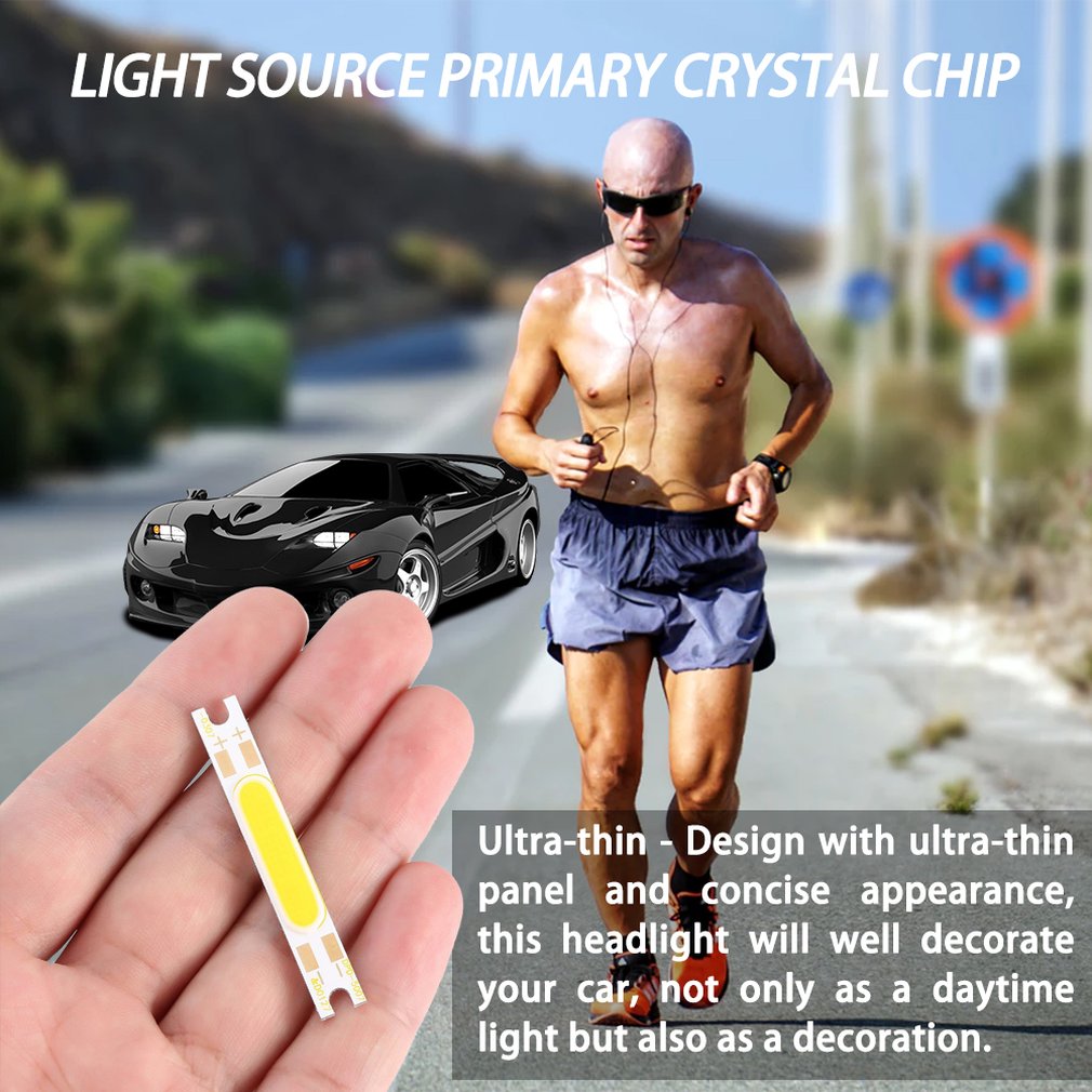 1 stücke 50x7mm 5W 9V LED Licht Streifen COB Modul Drei Lichter Farben Optional chip Bar DIY Kit