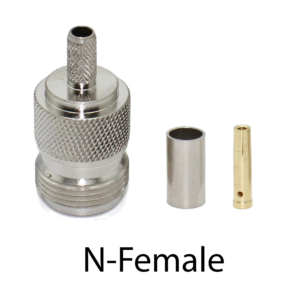 N Male Plug & Female Jack 50-3 N Connector RF Coaxial Connector Bulkhead Connector Crimp RG58 RG142 RG400 Cable Adapter: Lavender / 5P