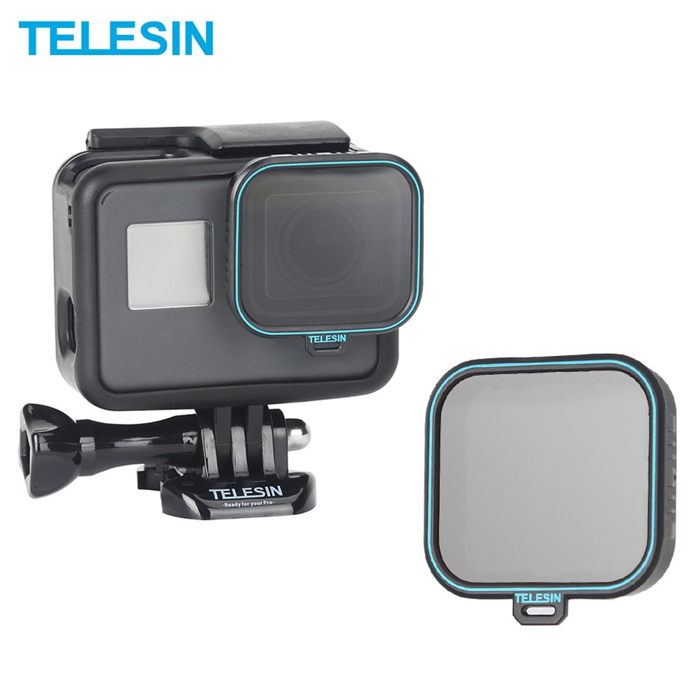 TELESIN Polarisatiefilter Polarisator Filter CPL Lens Filter + Lensdop voor GoPro Hero 5 6 7 Zwart Fotografie Accessoires