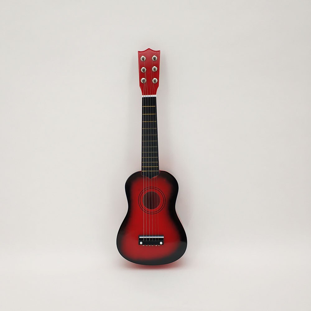 21- tommer lille guitar farve basswood lille guitar legetøj guitar børns guitar plukket strengeinstrumenter: Rød
