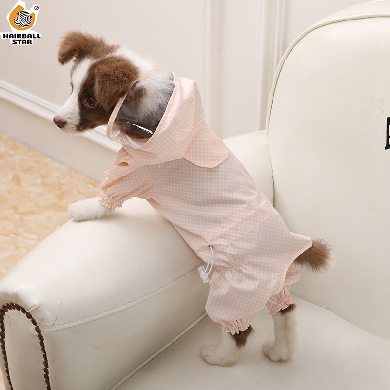 Sommar kläder för sällskapsdjur regnrock polyester material vattentät ventilerande hoodie chihuahua mops fransk bulldog tunn jacka