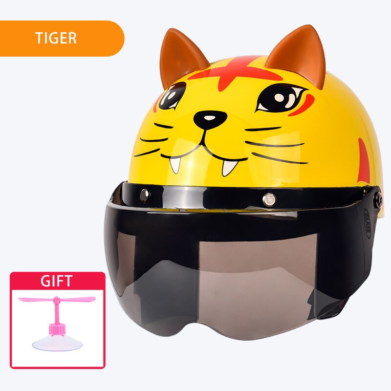GOPLUSS Kid Safety Bike Helmets High Density PC Cartoon Skating Child Cycling Riding Kids Bicycle Helmets Skiing Safety Helmet: Tiger