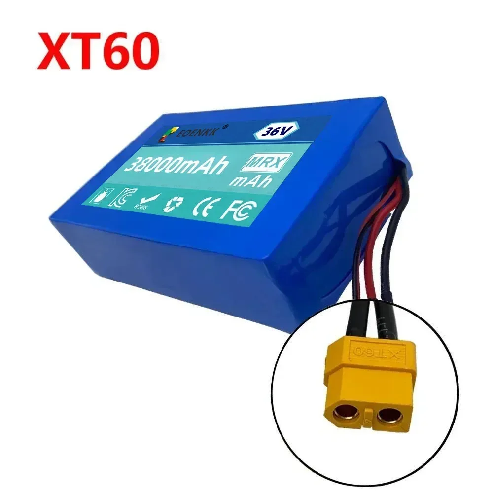 36V 38Ah electric Battery 38Ah 10S2P 18650 Lithium Battery Pack 550W 38000mAh 42V City Coco Cooter Vehicle Battery with BMS: Orange