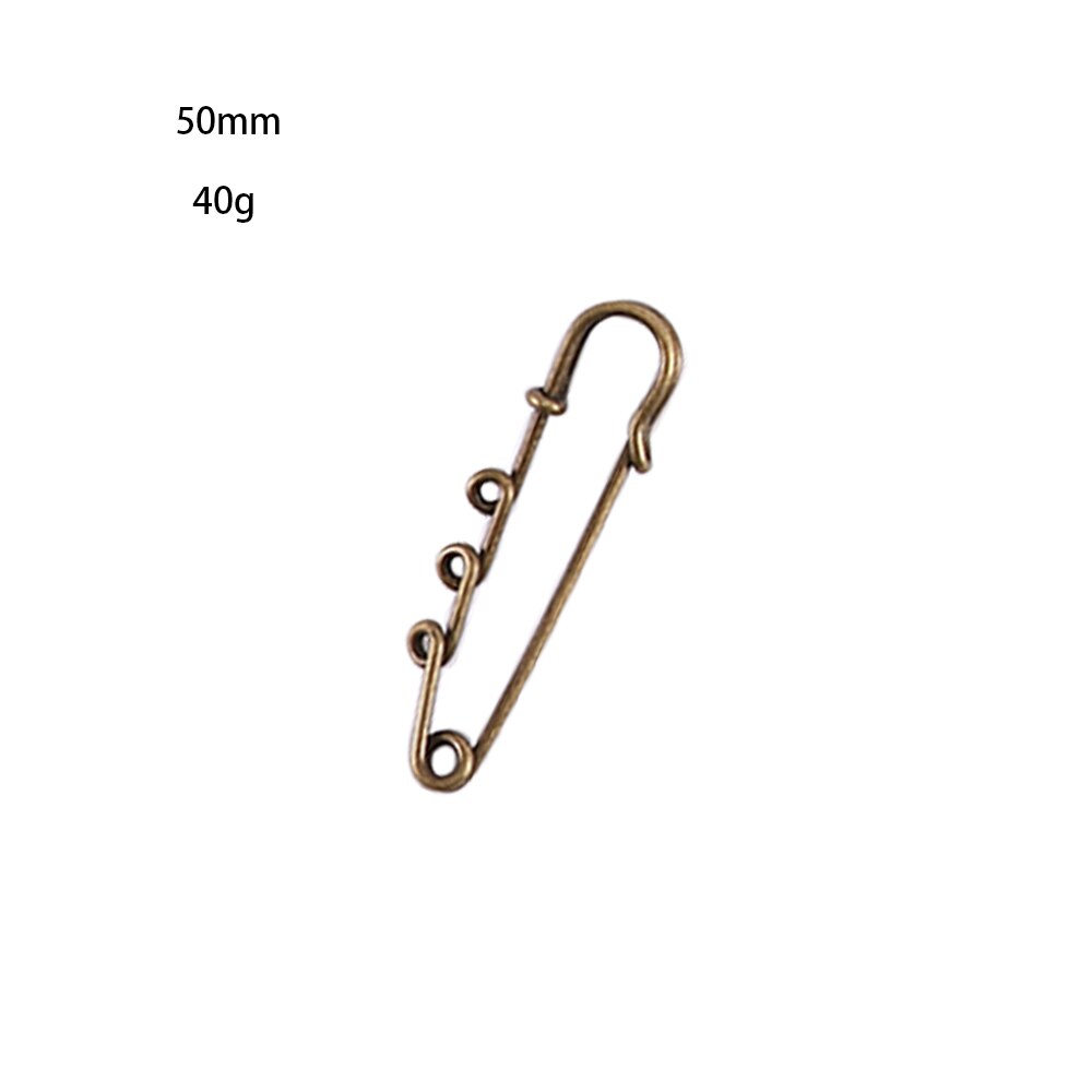 10-Pack Silver Tone Iron Kilt Pins With Spring Lock – 50mm, Brooch Findings For DIY Crafts