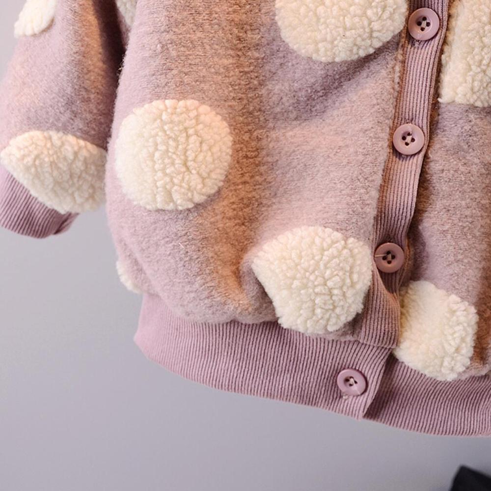 Ropa de invierno para niña recién nacida, abrigo de lana de manga larga, abrigo de Cachemira grueso, chaqueta cálida, prendas de vestir exteriores